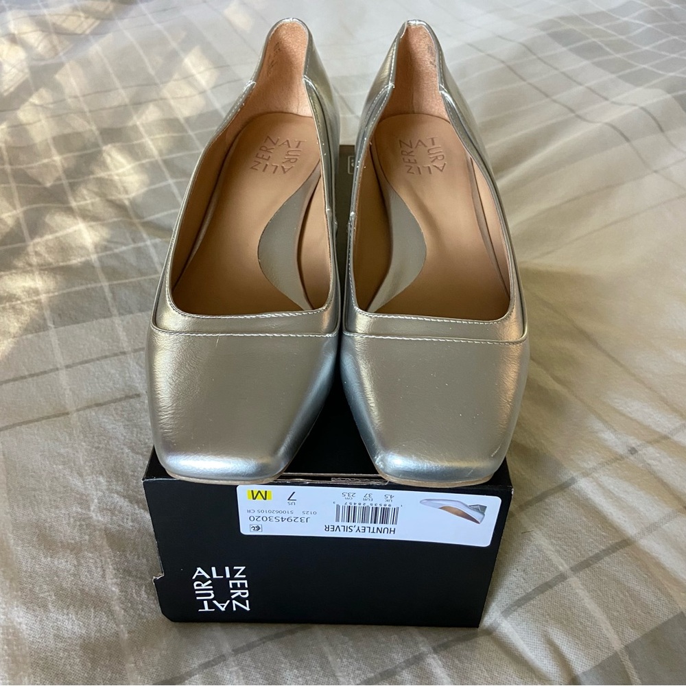 Naturalizer Women's Silver Heels - Picture 2 of 5